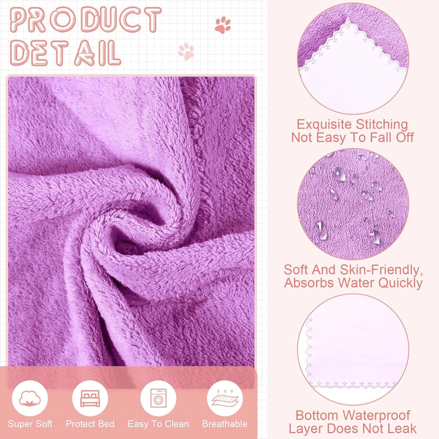 Panelee Guinea Pig Cage Liners Waterproof Pee Pads 10 Pack