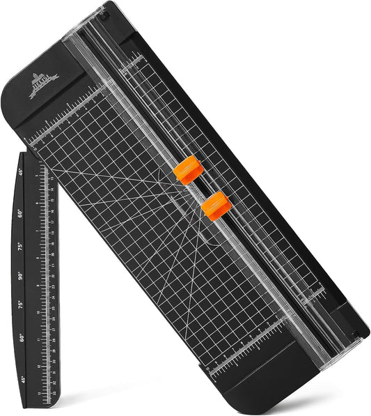 JIELISI 12″ A4 Portable Paper Trimmer – Safe, Precise Guillotine Cutter