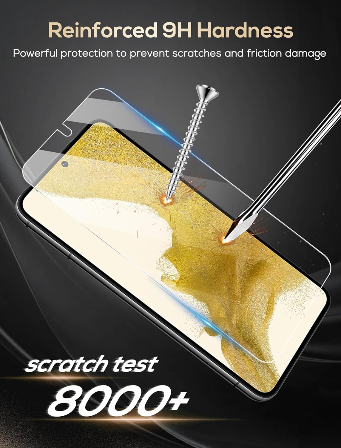 Rvciby Tempered Glass Screen Protector Bubble Free Anti Scratch