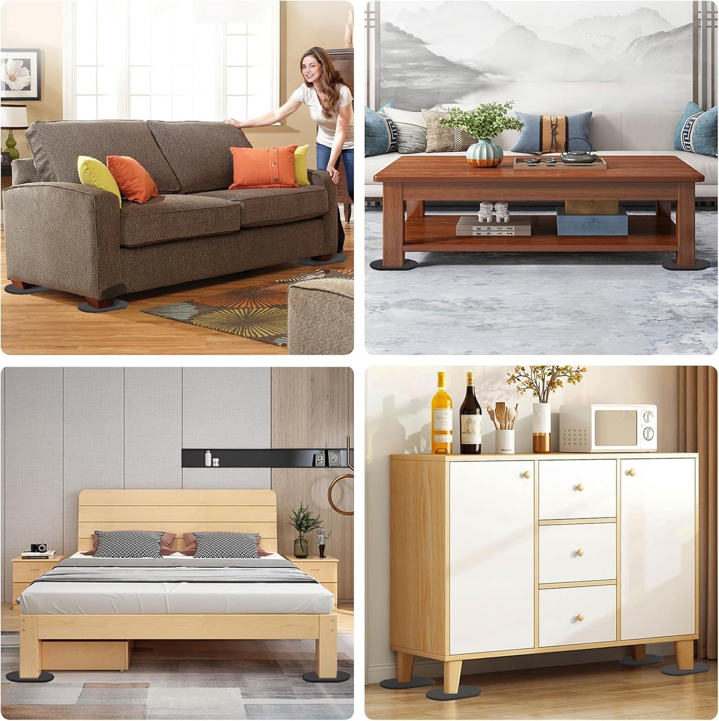 8 Pack Reusable Furniture Movers Sliders Heavy Duty