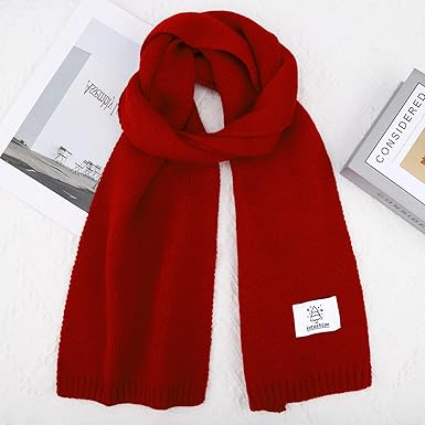 Knit Winter Scarf Lightweight Warm Unisex Fashion Solid Colour