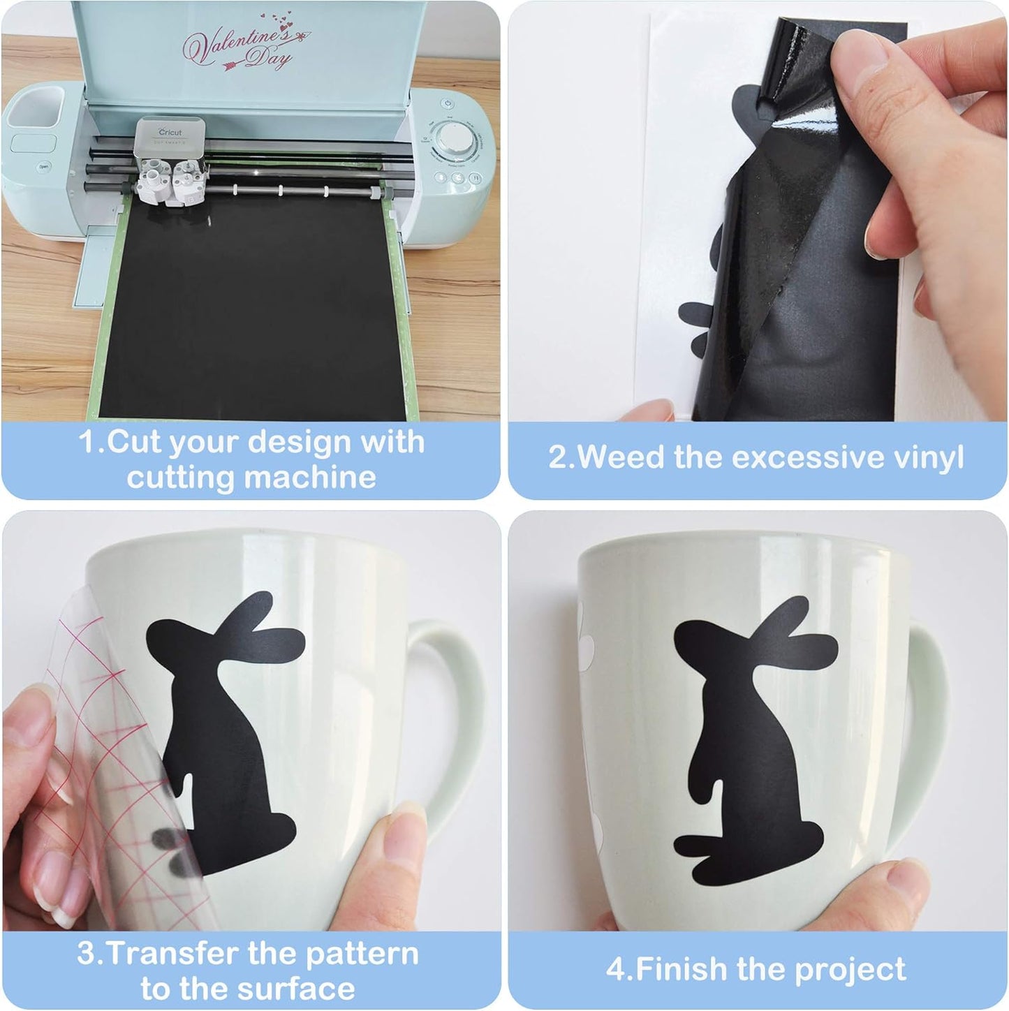 Prime 11 Ft Matte Black Permanent Vinyl Roll – Waterproof Cricut Silhouette Cut