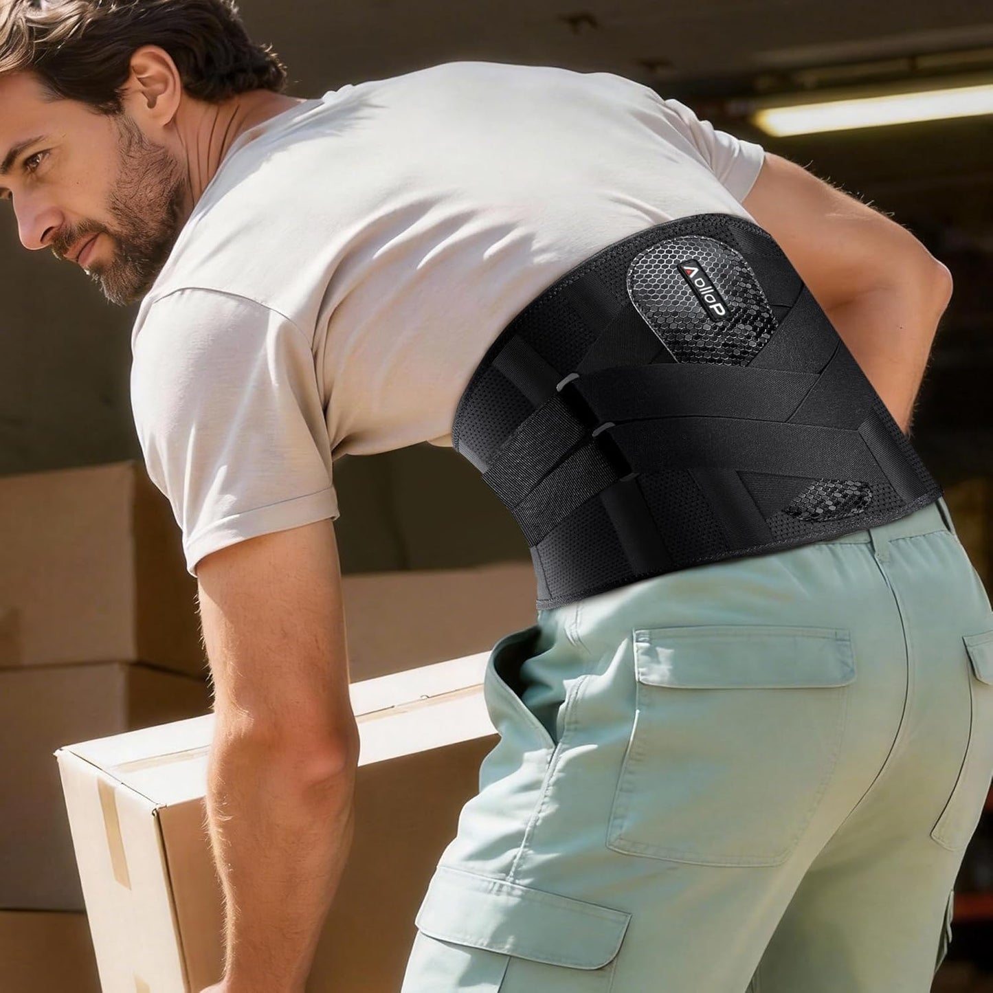 Lower Back Support Belt Pain Relief Brace Adjustable Lumbar Support Medium