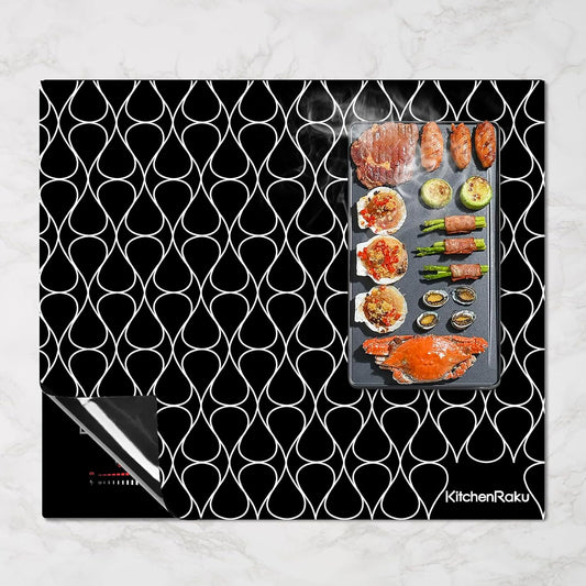 KitchenRaku Magnetic Induction Hob Protector Mat 61×53 cm – Silicone Cover