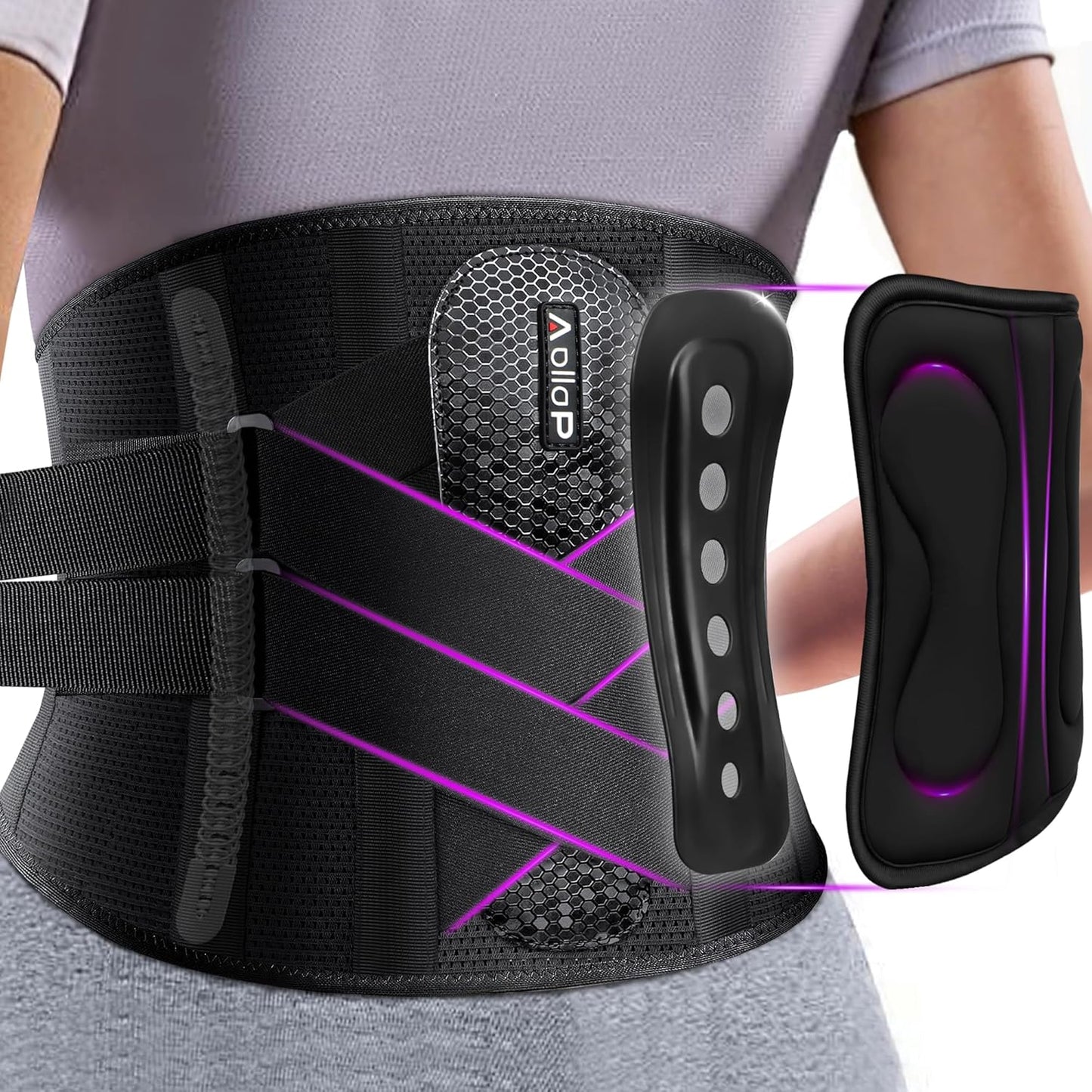 Lower Back Support Belt Pain Relief Brace Adjustable Lumbar Support Medium