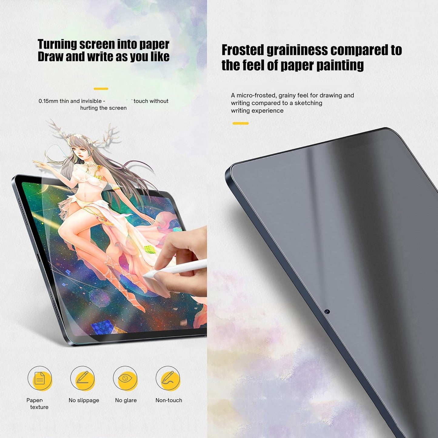 Matte Paper Texture Hydrogel Screen Protector iPad Pro 11 2024 2 Pack B0DPZV5J6W
