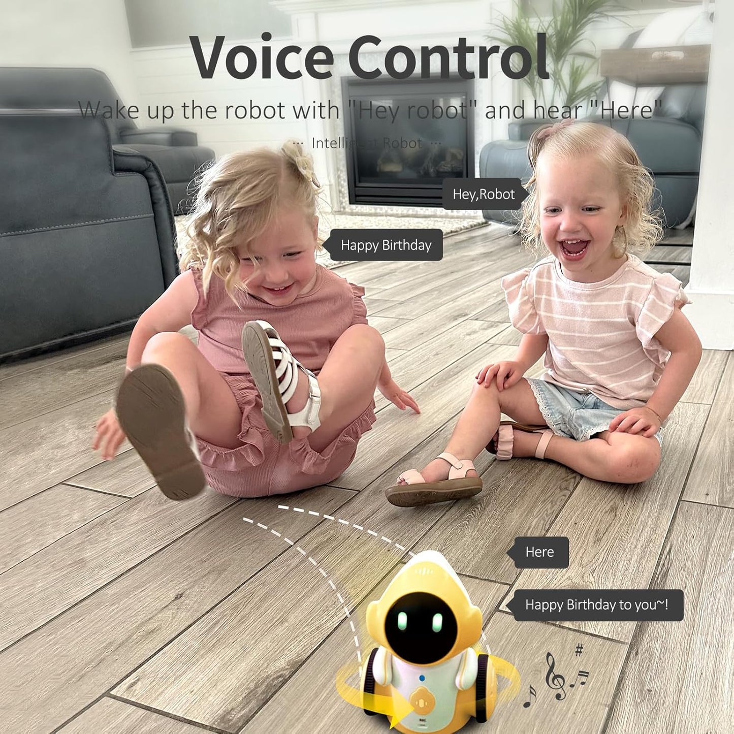 Interactive Robot Toy for Kids – Voice Control, Dance & Music (Rechargeable)