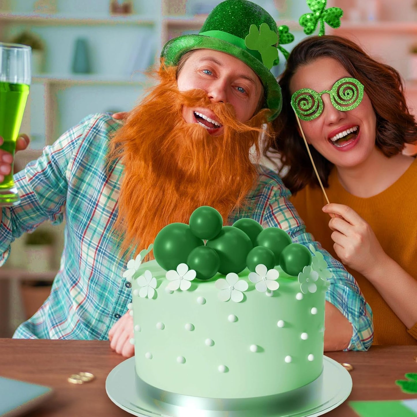Dark Green Ball Cake Toppers 19pcs Mini Balloon Cake Picks Party Decor B0CNK7RNSG
