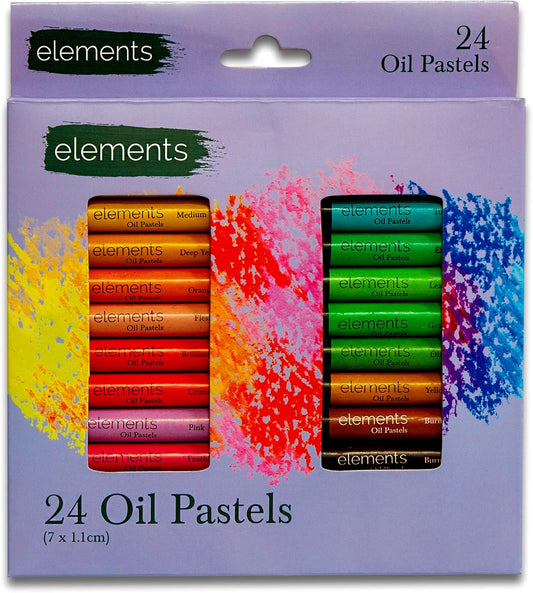 Large Pack 24 Vibrant Oil Pastels – Smooth, Colourful & Long‑Lasting for Drawing