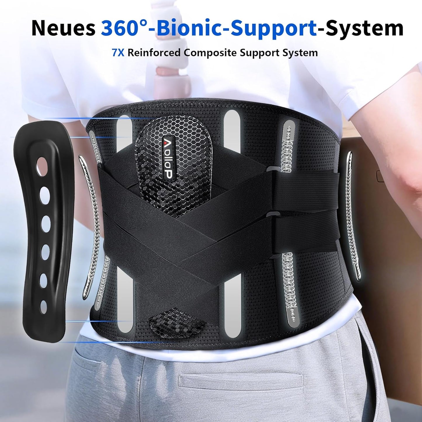 Lower Back Support Belt Pain Relief Brace Adjustable Lumbar Support Medium