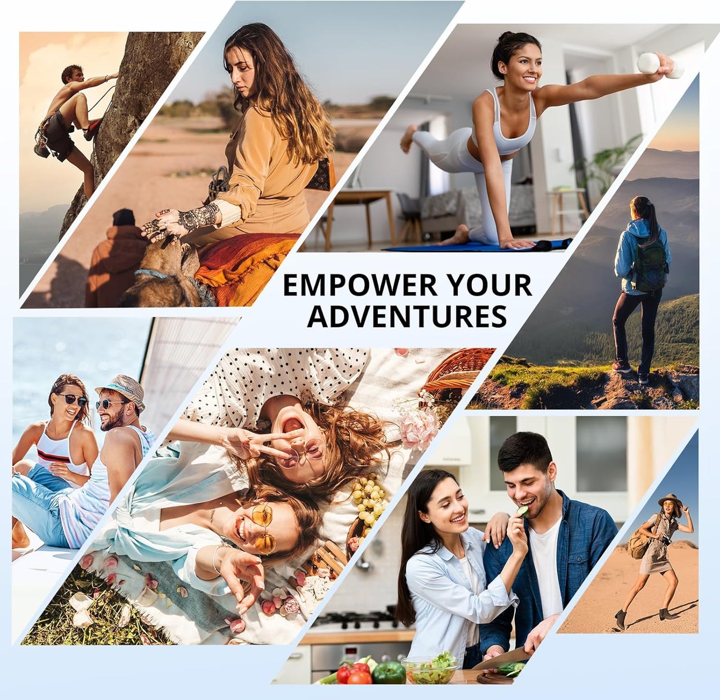 1.4m Selfie Stick Tripod with Rechargeable Bluetooth Remote - Light Blue