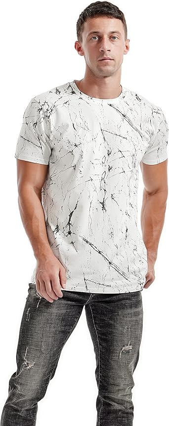Mens Round Neck T Shirt Short Sleeve Pre Shrunk Breathable White