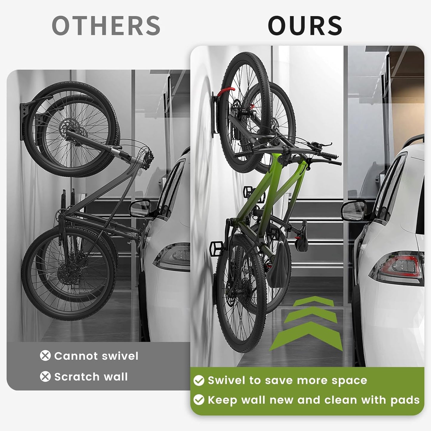 Housolution Vertical Bike Wall Hanger Storage Rack MTB Holder