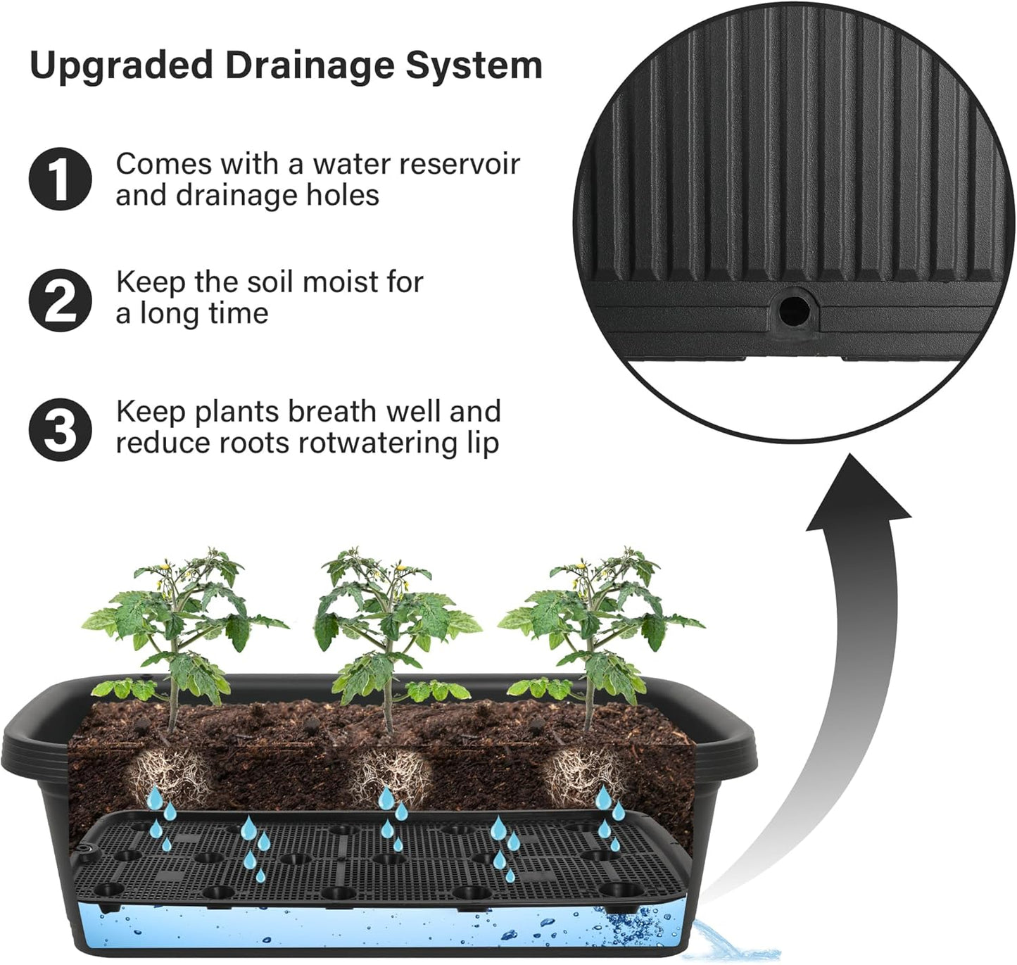JonesHouseDeco 2Pcs Self-Watering Planter with Trellis for Veggies & Vines