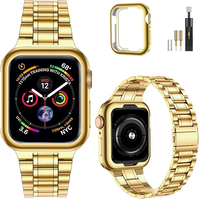 MioHHR Stainless Steel Apple Watch Strap Metal Bracelet Band B0DKBDGS68