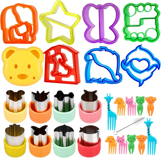 26‑Piece Kids Sandwich & Vegetable Cutter Set – Animal Shapes, Fun Healthy Snacks