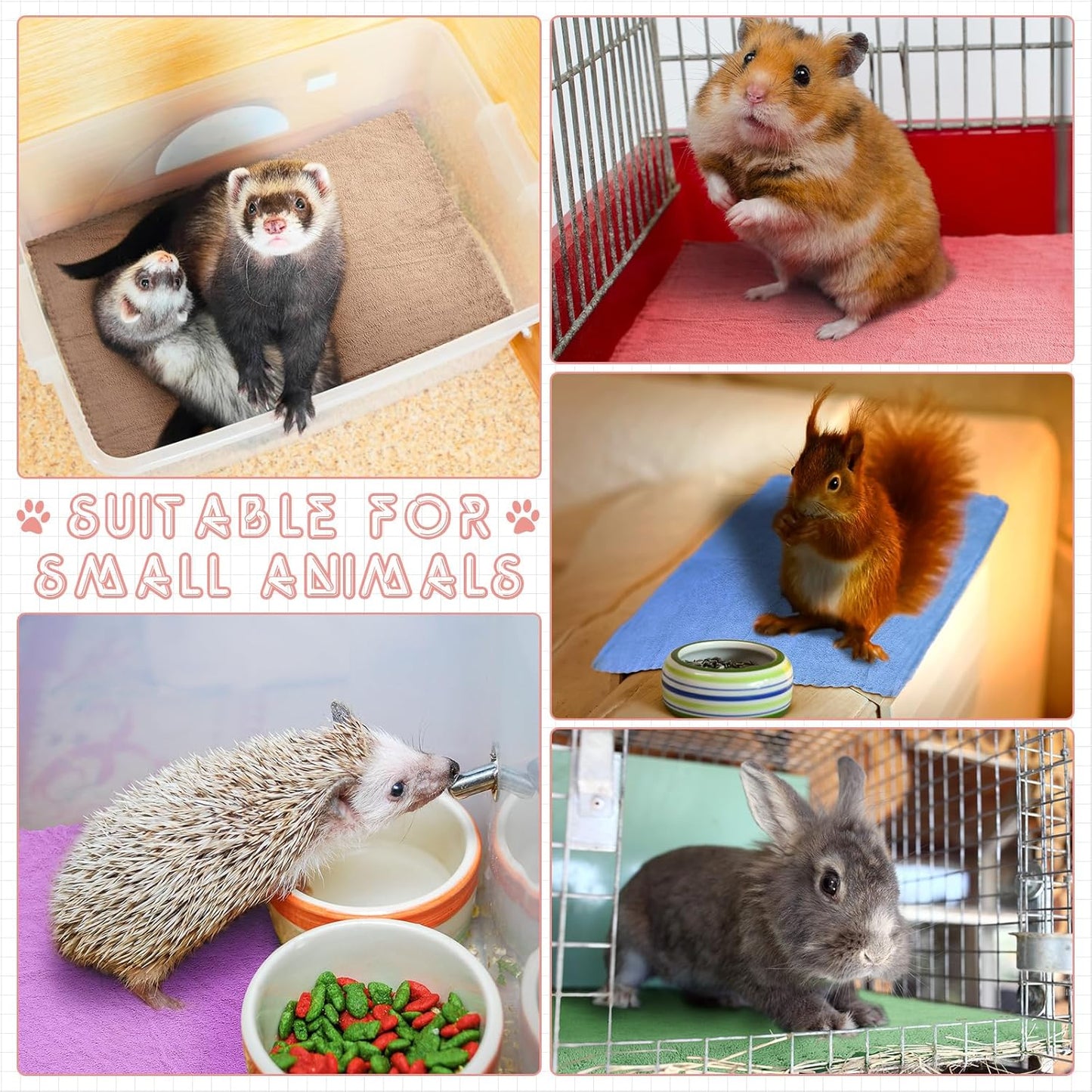 Panelee Guinea Pig Cage Liners Waterproof Pee Pads 10 Pack