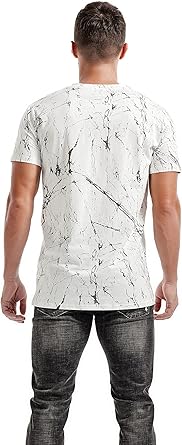 Mens Round Neck T Shirt Short Sleeve Pre Shrunk Breathable White