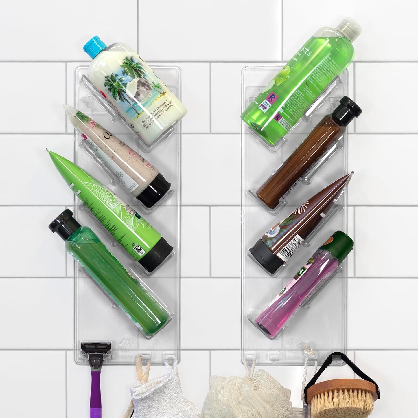 No Drill Shower Caddy Bathroom Organiser Rack 2 Pack Rustproof