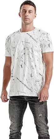 Mens Round Neck T Shirt Short Sleeve Pre Shrunk Breathable White