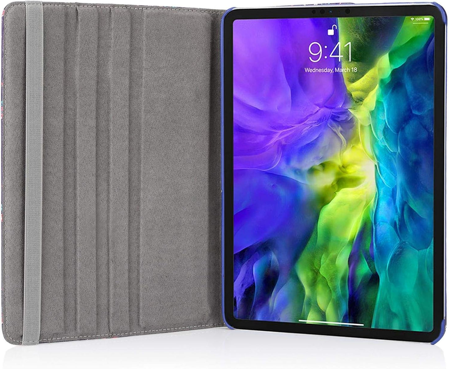 iPad Pro 11 / iPad Air 4 Floral PU Leather Folio Case Stand Cover B0897RYHPD