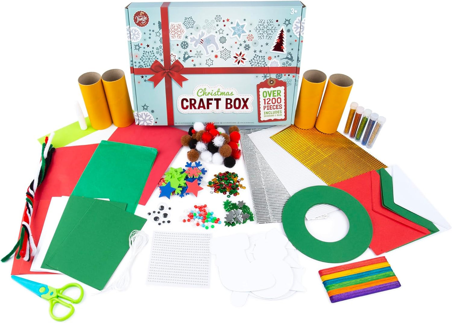 abeec Giant Christmas Craft Box 1200pcs Kids Art Set DIY Decorations