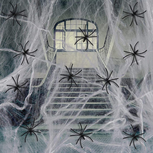 Stretchy Spider Web Halloween Decoration 800 sq ft | Realistic Cobweb Décor