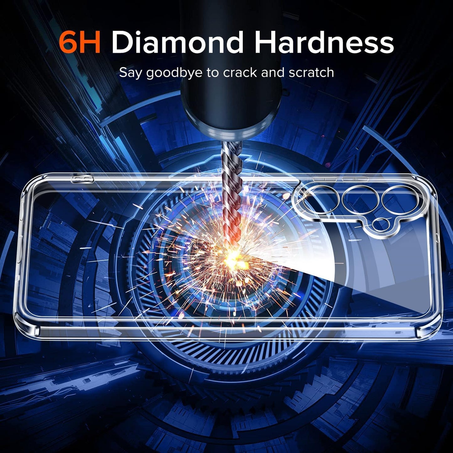Samsung Galaxy A16 Clear Shockproof Case + 2 Screen Protectors