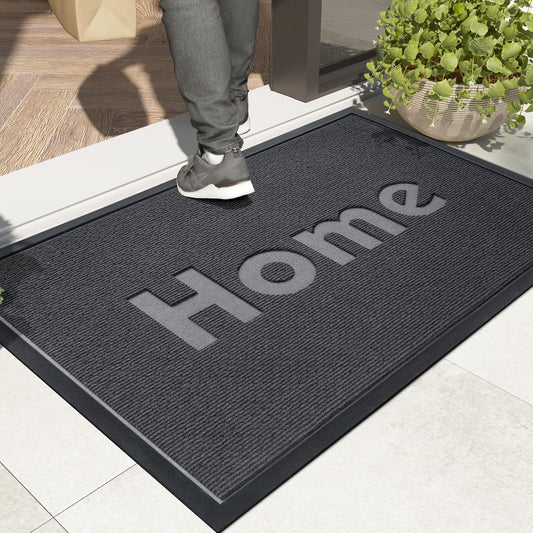 Colour & Geometry "HOME" Heavy Duty Outdoor Door Mat – 45×75 cm, Non‑Slip, Waterproof