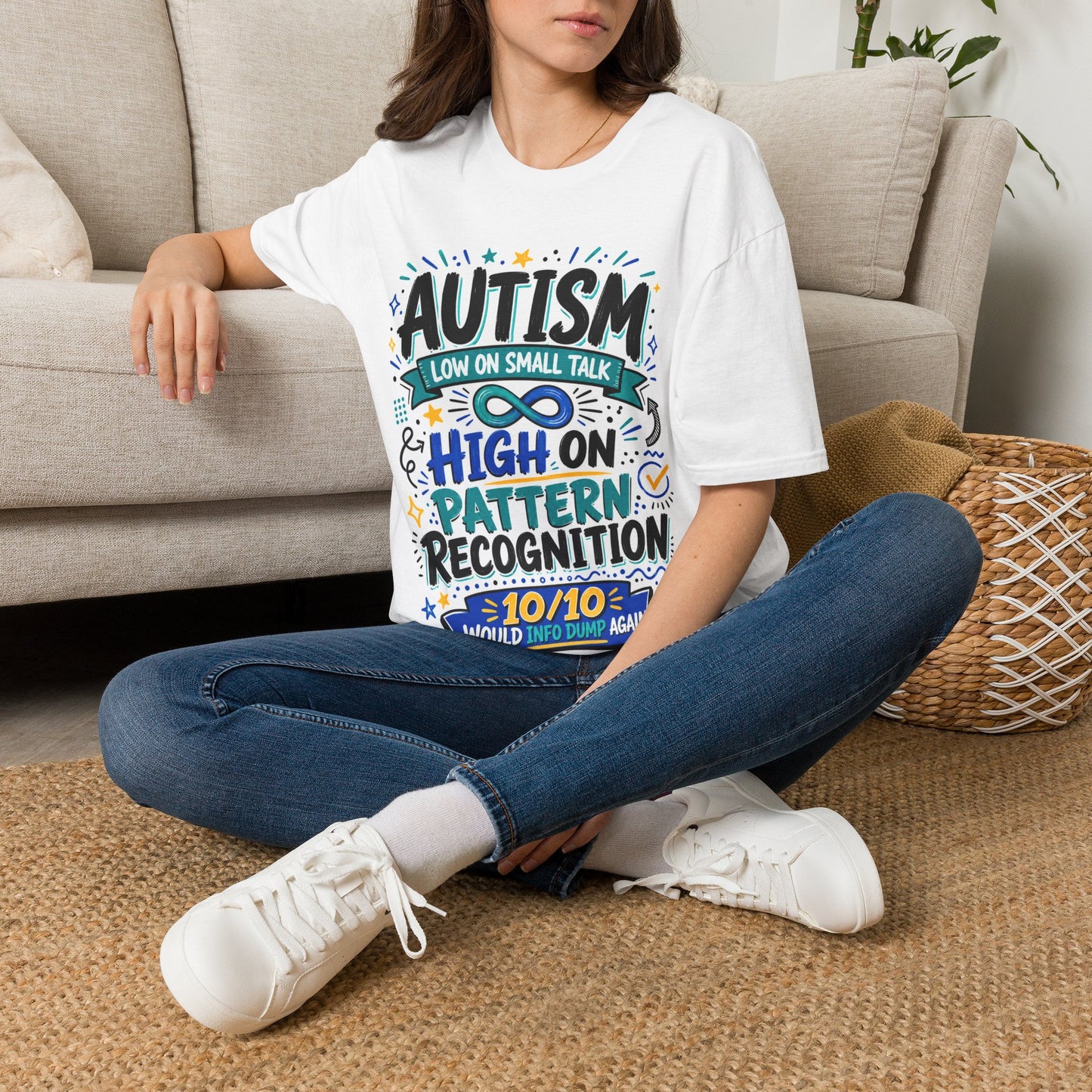 Autism Awareness T-Shirt — "Low on Small Talk, High on Pattern Recognition"