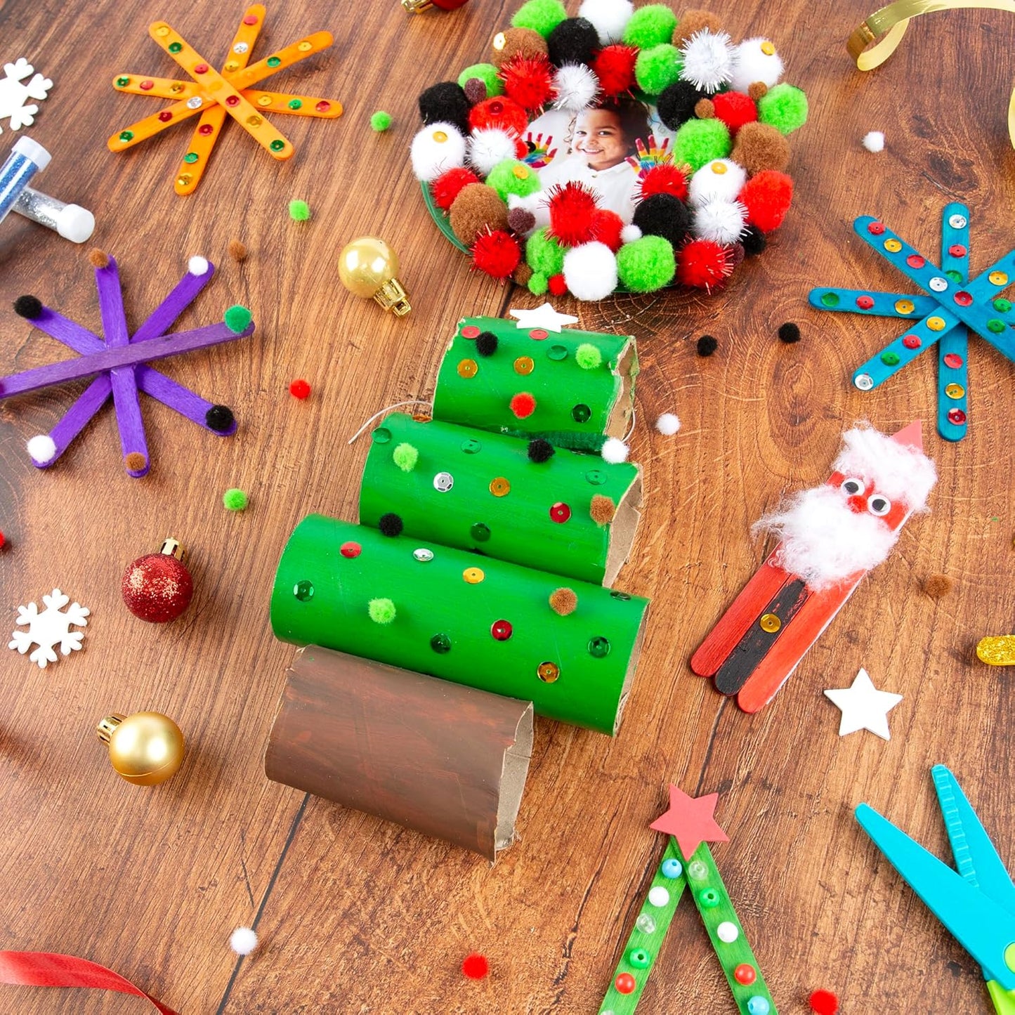 abeec Giant Christmas Craft Box 1200pcs Kids Art Set DIY Decorations