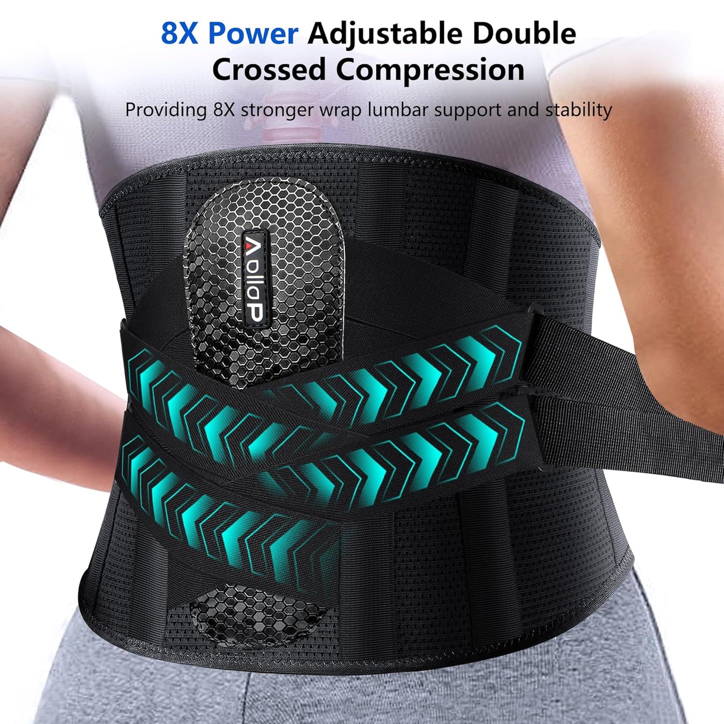 Lower Back Support Belt Pain Relief Brace Adjustable Lumbar Support Medium