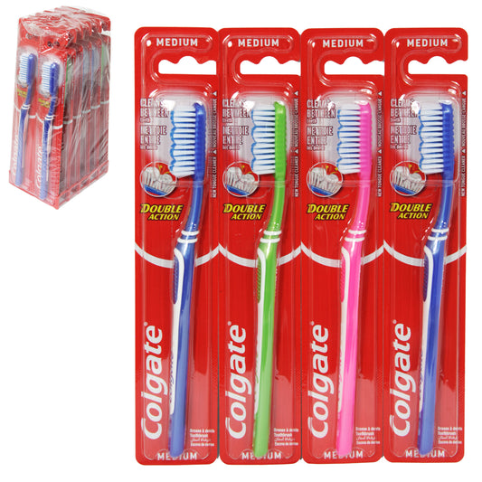 Colgate Double Action Toothbrush Medium – Multipack 2/4/6/12 – Deep Clean