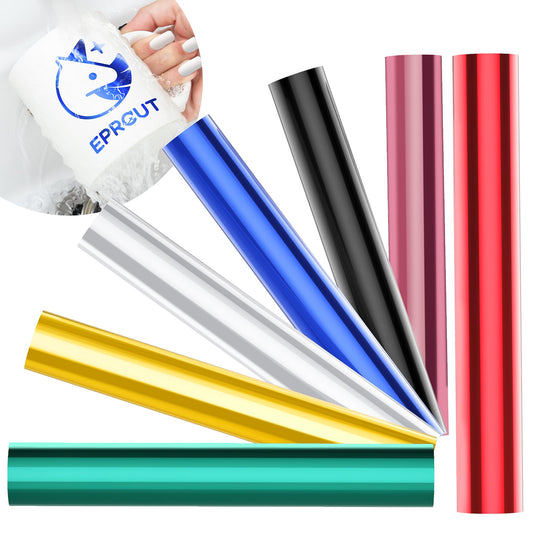 EPRCUT Metallic Vinyl Sheets 12"x12" – 7 Colours, Craft & DIY Bundle