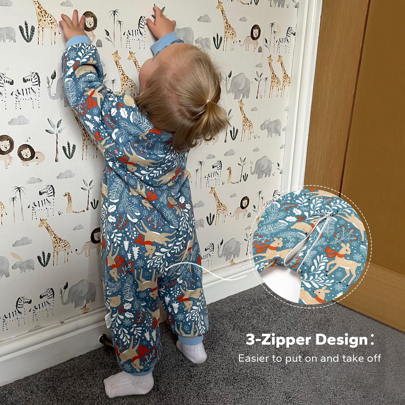 SIMYJOY Winter 2.5 TOG Baby Sleeping Bag with Legs & Arms – 6-36m Toddler Sleepsuit