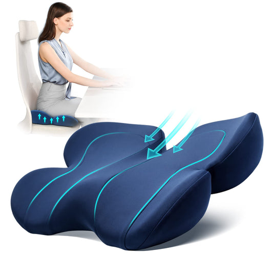 RESTCLOUD Memory Foam Seat Cushion – Tailbone & Sciatica Pain Relief
