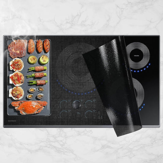 KitchenRaku Induction Hob Protector Mat 78x52cm Magnetic Silicone Cover