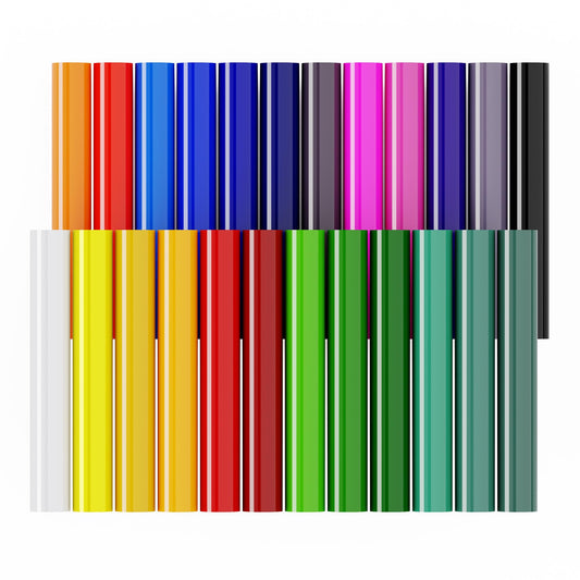 EPRCUT 24 Color Permanent Vinyl Sheets 12"x12" Self-Adhesive for Crafting & DIY