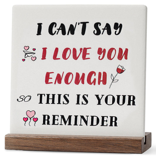 HONZEE "I Love You Enough" Wooden Sign – Heartfelt Gift