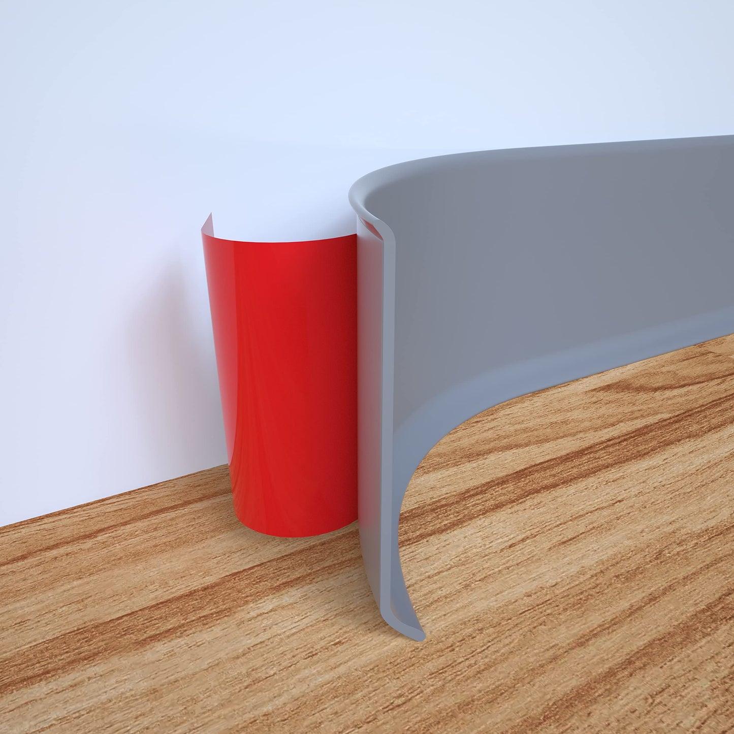 Self Adhesive Skirting Board Trim Flexible PVC Waterproof Wall Floor