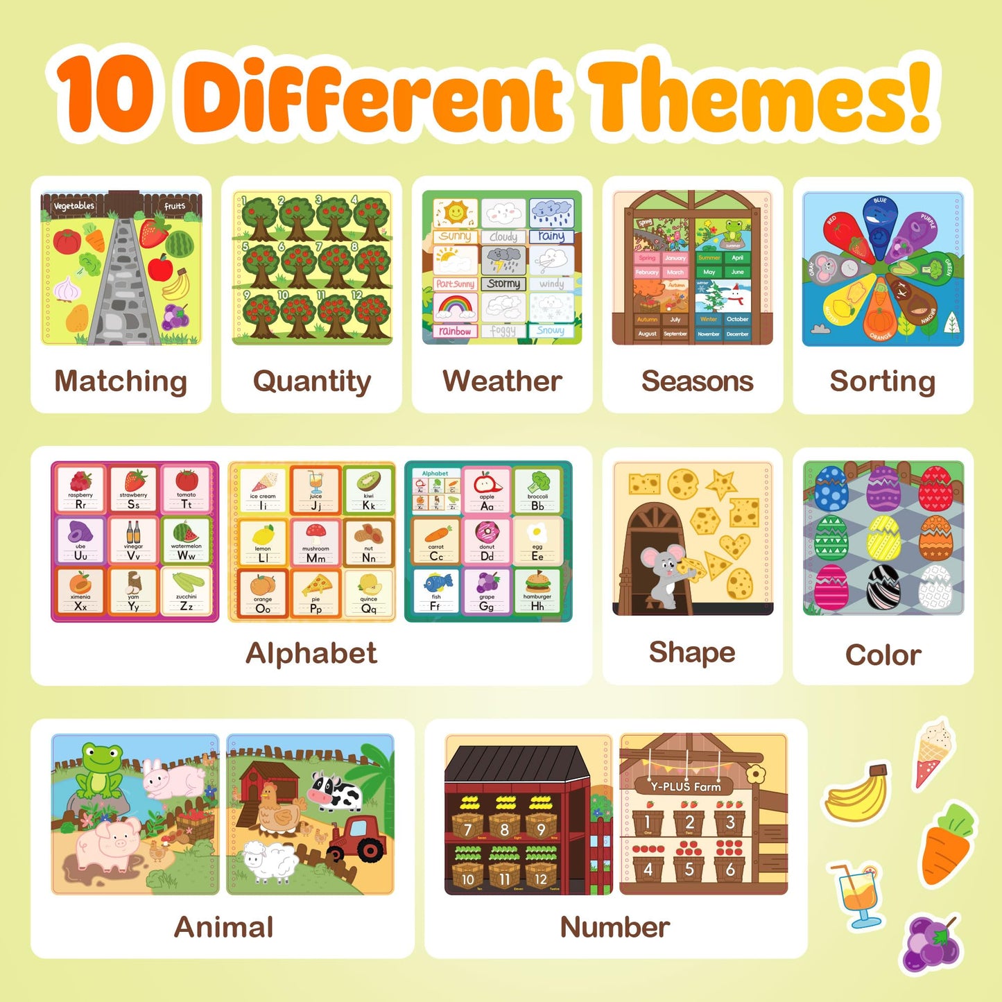 Montessori Busy Board Toddler Activity Book Sensory Learning Pages Multi