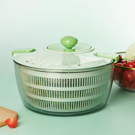 4L Salad Spinner Dryer – Wash & Dry Vegetables & Fruits – Kitchen Essential