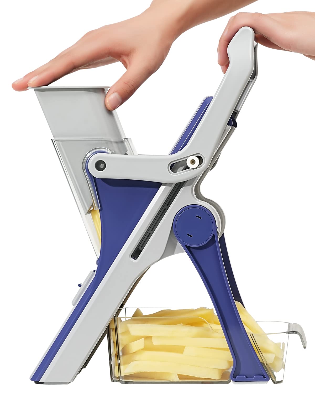 DUSENHO Mandoline Slicer 6 Blades, Safe & Easy to Use Veg Chopper