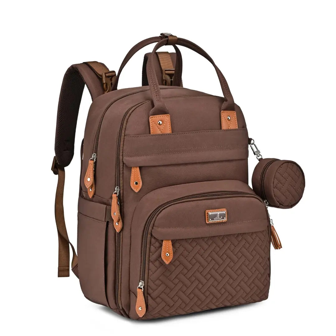 BabbleRoo Baby Diaper Backpack with Changing Mat & Pacifier Holder