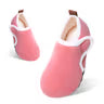 Kids Sherpa Fleece Slippers Non Slip Rubber Sole Warm Winter Pink