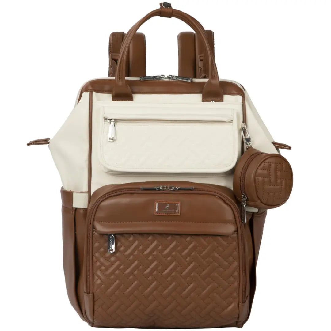 BabbleRoo Leather Baby Changing Bag Nappy Backpack