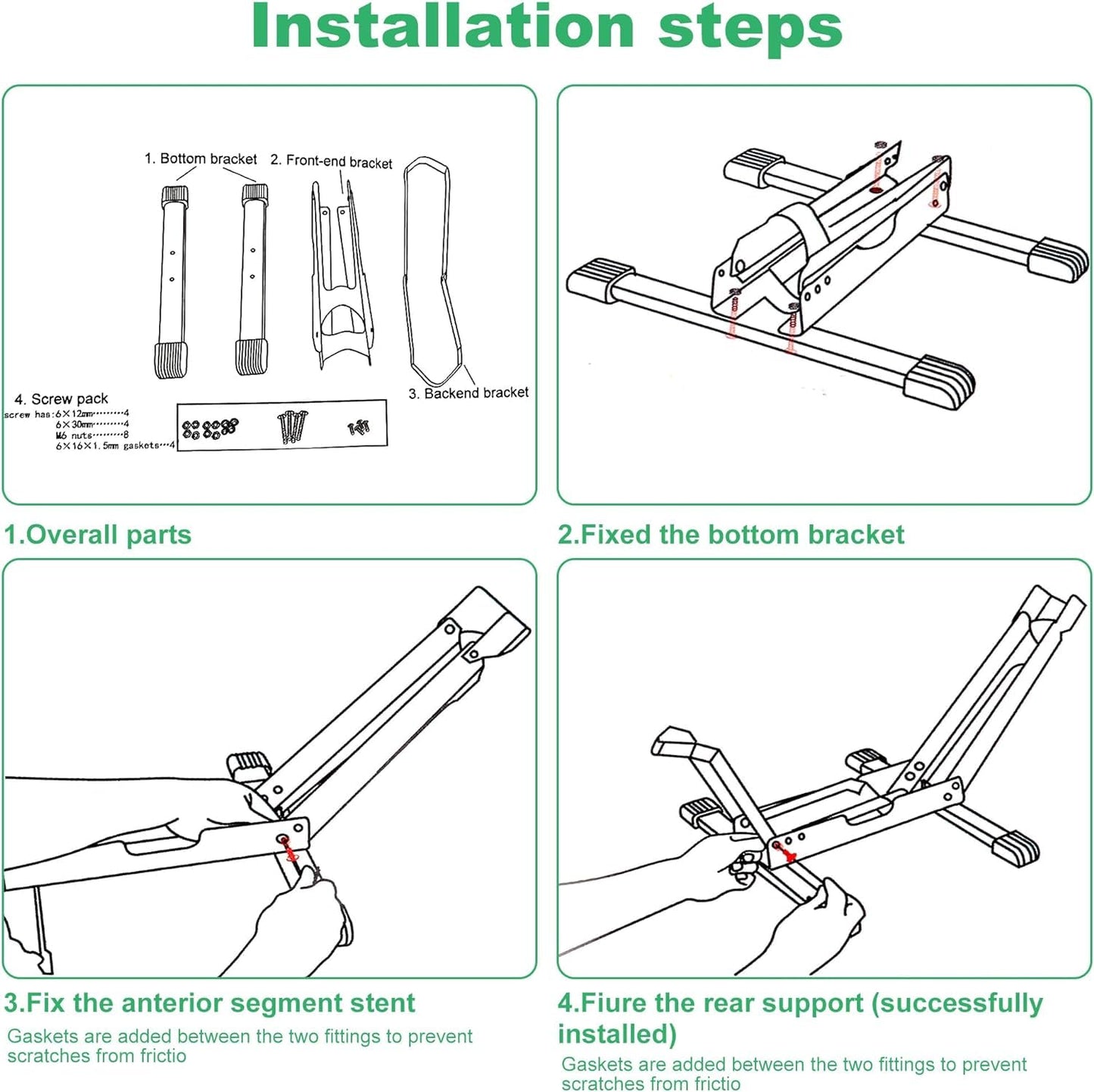 Indoor Bike Wall Mount Hooks Steel Storage Rack Fits 20–29in Bikes with Rubber