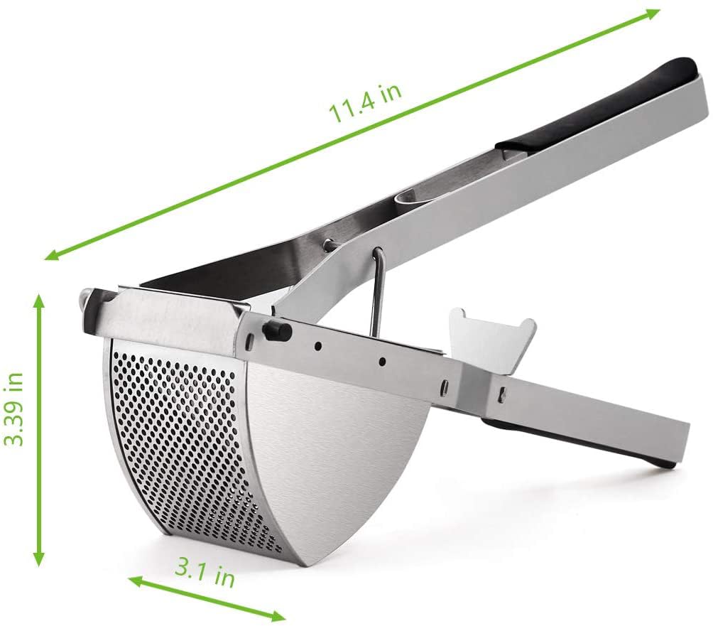 SUREWIN Stainless Steel Potato Ricer & Masher Press with Silicone Handle