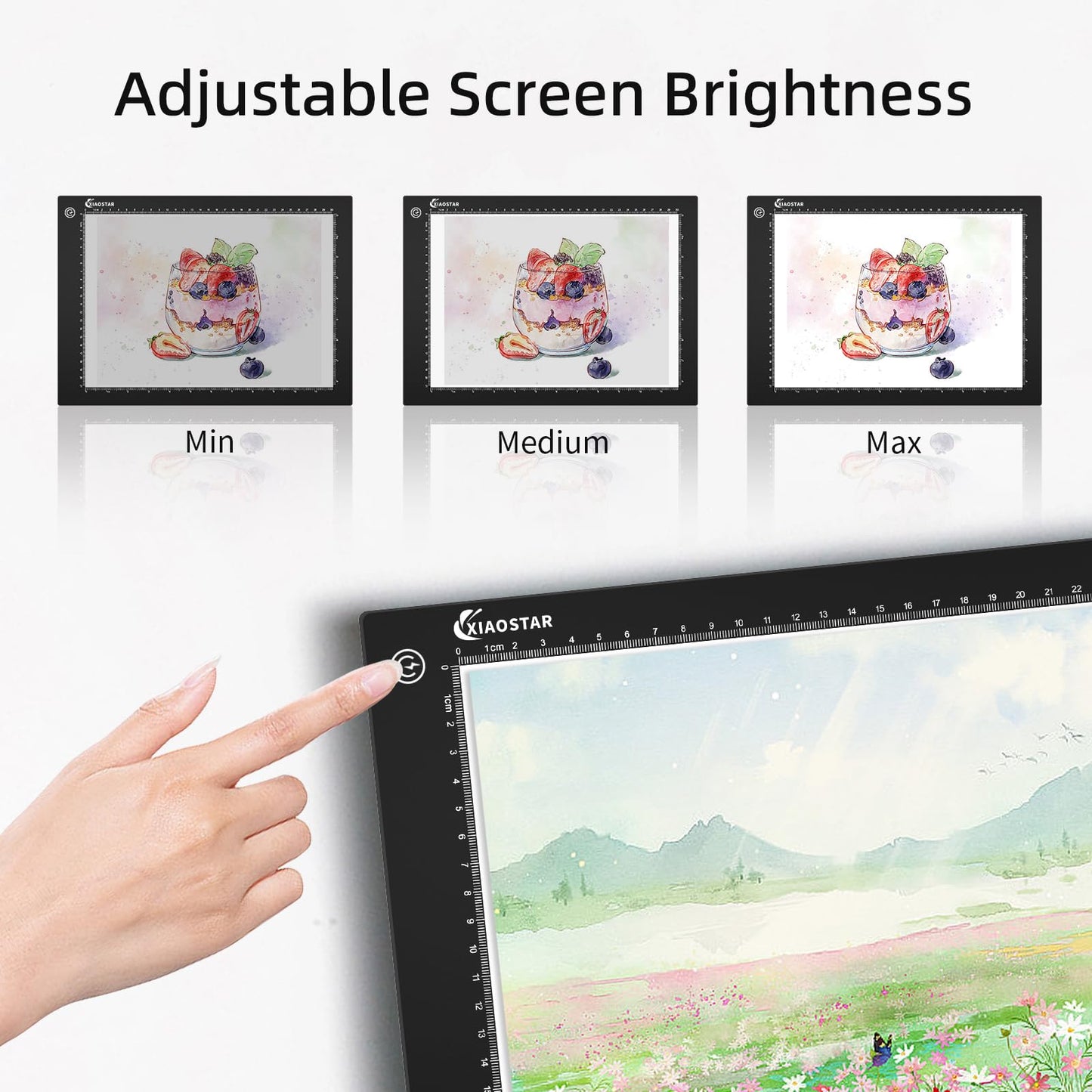 A4 LED Light Box Drawing Pad 3 Brightness Levels Tracing Board