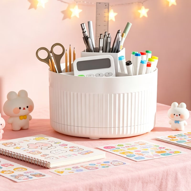 Rotating Desk Organiser 360 Pen Holder Makeup Brush Storage Large